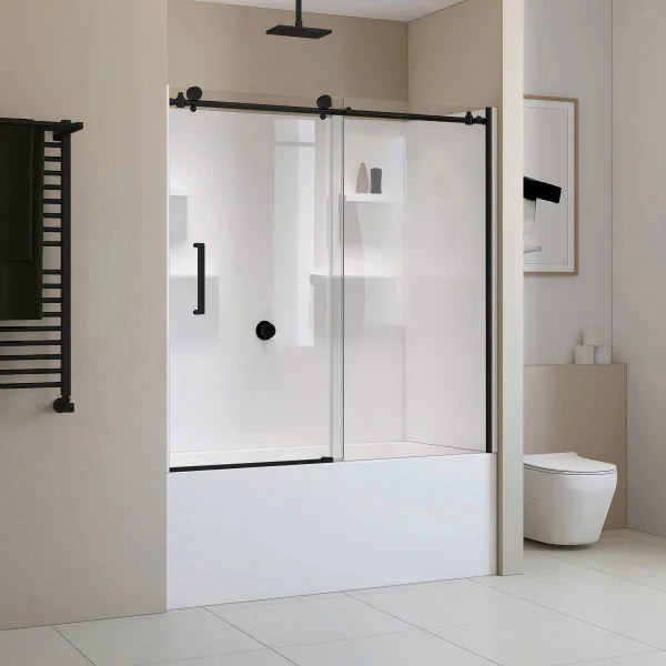 Appollo Cameron 32 in. × 60 in. Skirted Bathtub with Shower Doors and Wall Kit, Right Drain