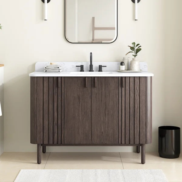 Avanity Brady Bathroom Vanity in Brown Oak Finish