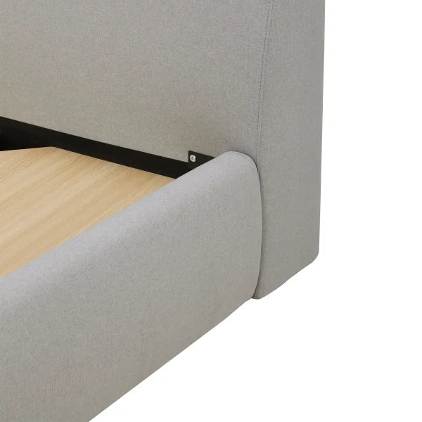 Aiden & Ivy Polyester Fabric Upholstered King Bed