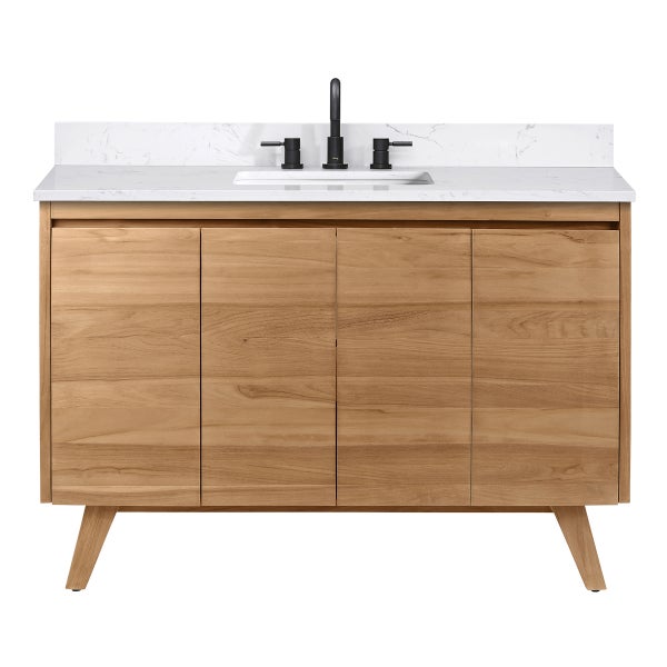 Avanity Corbin Bathroom Vanity in Natural Teak Wood Finish