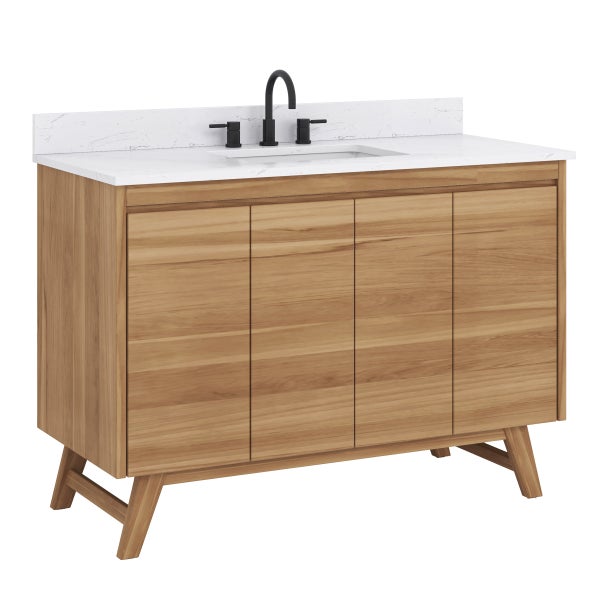 Avanity Corbin Bathroom Vanity in Natural Teak Wood Finish
