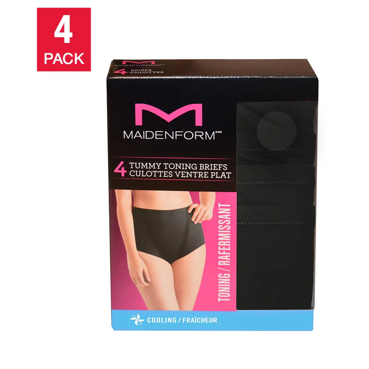 Maidenform Women’s Tummy Toning Brief, 4-pack