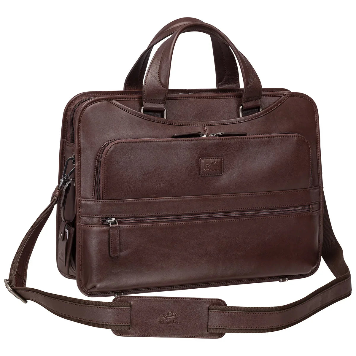 Mancini Triple Compartment Briefcase for 15.6-in. Laptop or Tablet