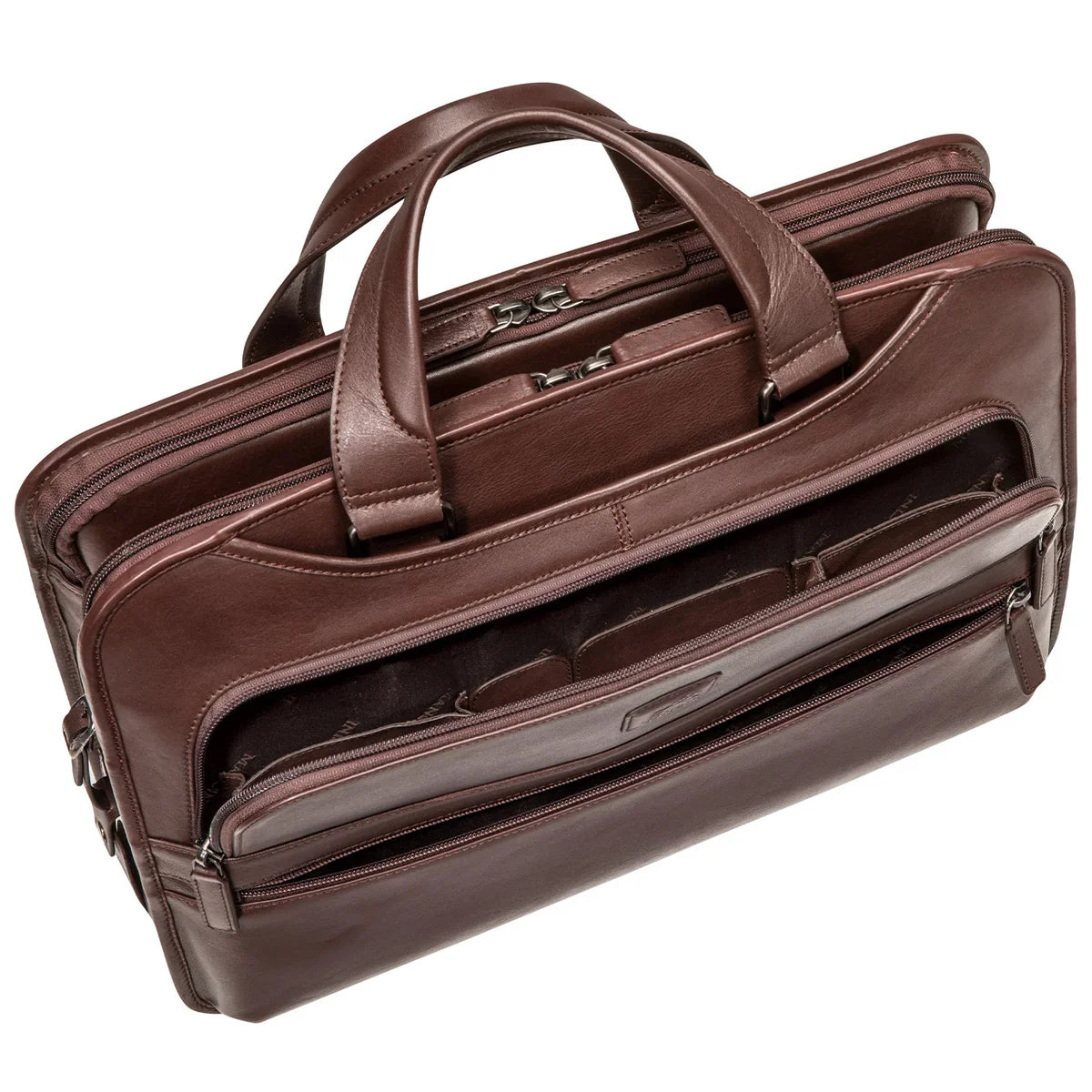 Mancini Triple Compartment Briefcase for 15.6-in. Laptop or Tablet