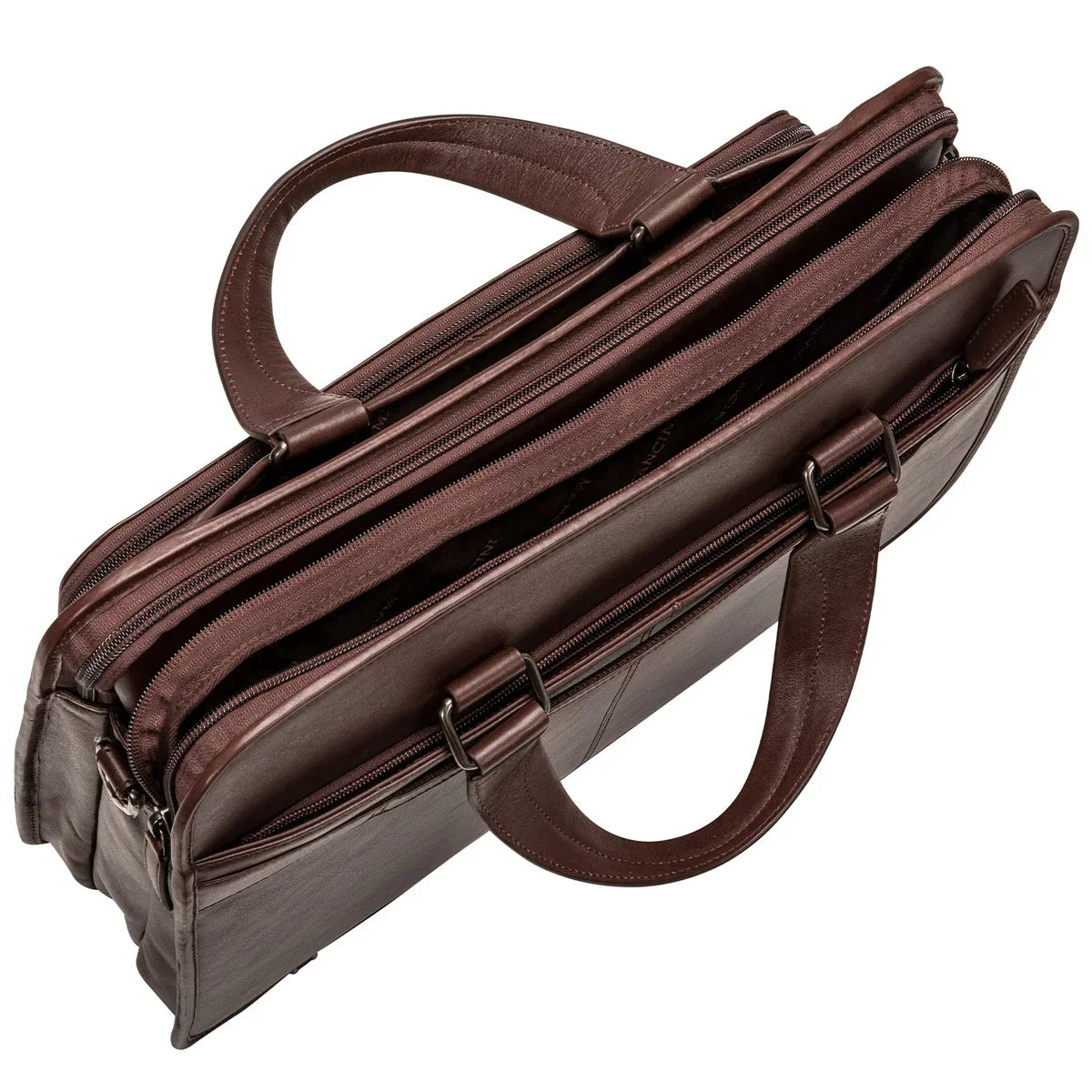 Mancini Triple Compartment Briefcase for 15.6-in. Laptop or Tablet