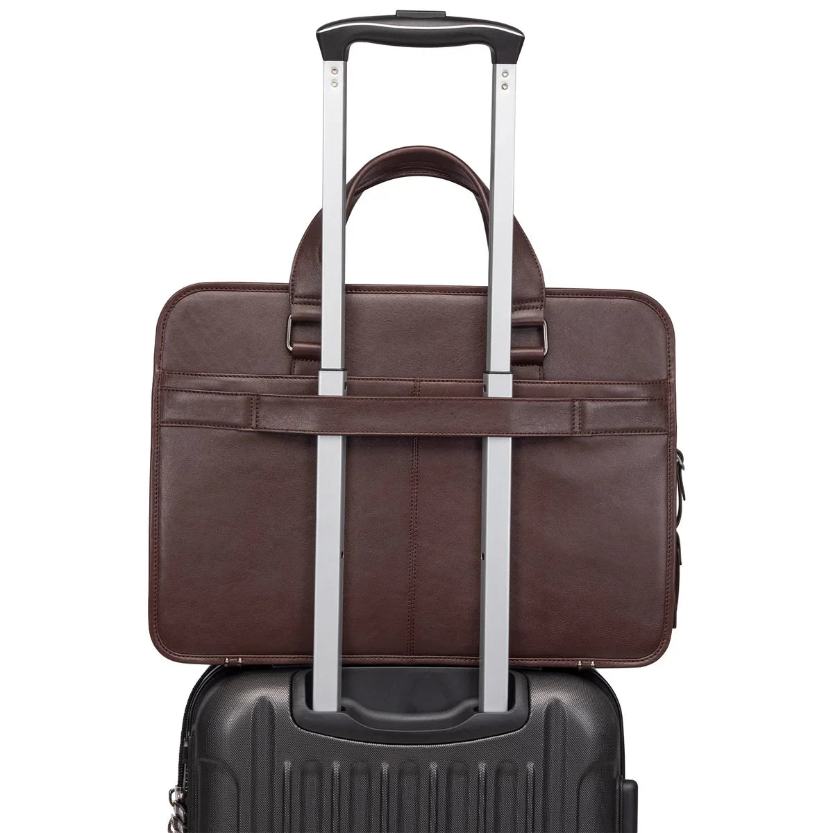 Mancini Triple Compartment Briefcase for 15.6-in. Laptop or Tablet