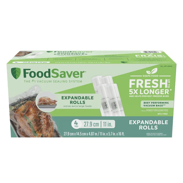 FoodSaver Expandable Vacuum Sealer Roll, 4-pack