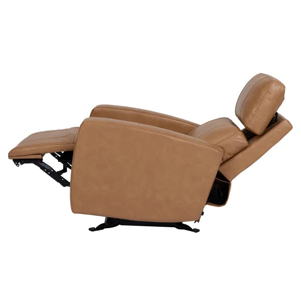 Top-grain Leather Glider Power Recliner with Power Headrest