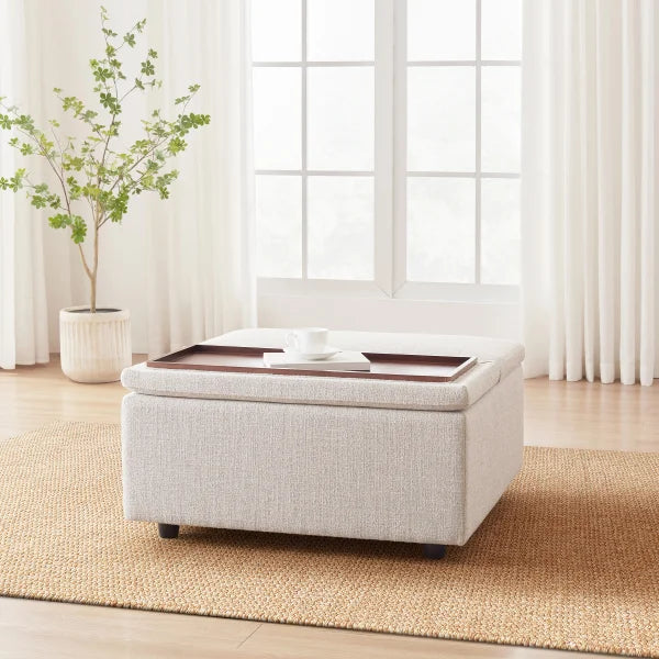 Aiden & Ivy Fabric Storage Ottoman