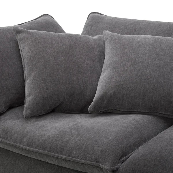 Aiden & Ivy 6-piece Fabric Sectional, Dark Grey