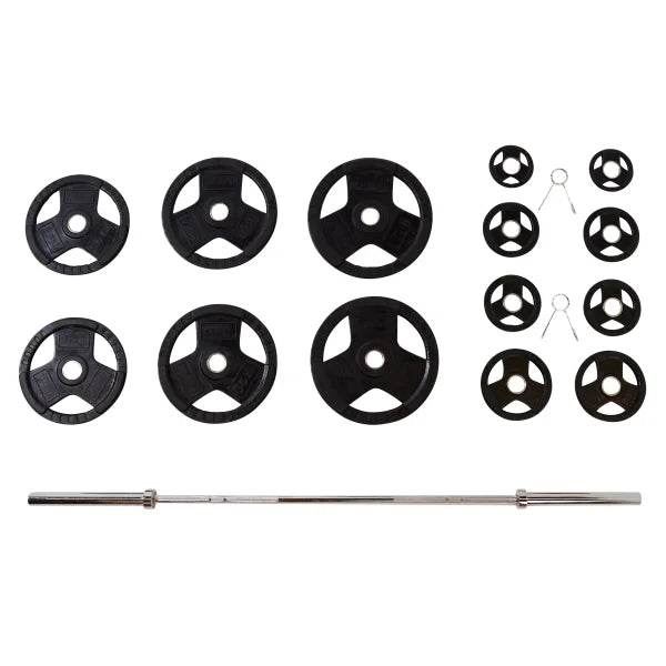 Centr 300 lb. Olympic Weight Set With 7’ Olympic Bar and 12-months Centr Membership