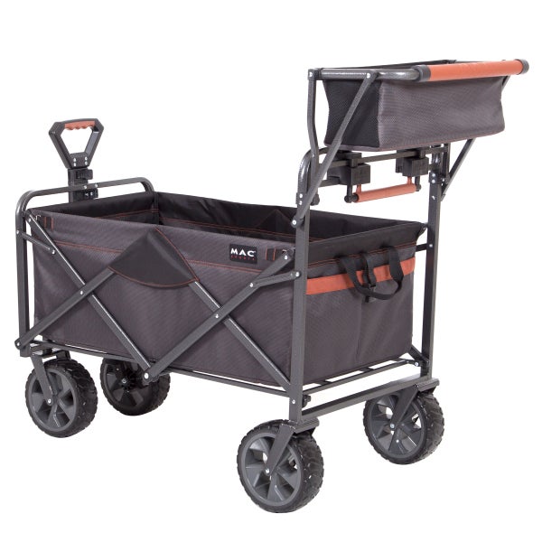 Mac Sports Deluxe Push Pull Folding Wagon with Brakes