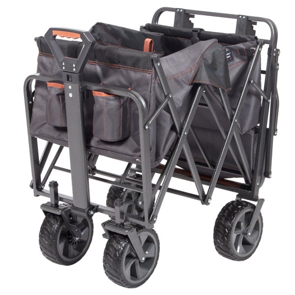 Mac Sports Deluxe Push Pull Folding Wagon with Brakes