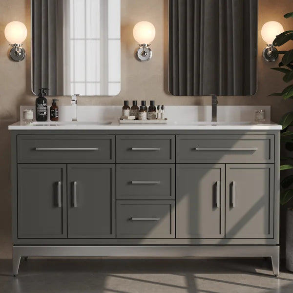 Forestmade Barrington Vanity with Quartz Top in Dark Grey
