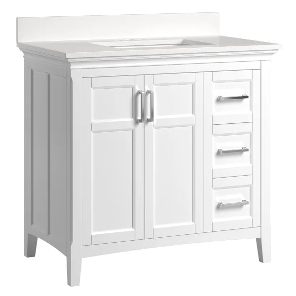 Craft + Main Abbott 37 in. Vanity with White Engineered Stone Top