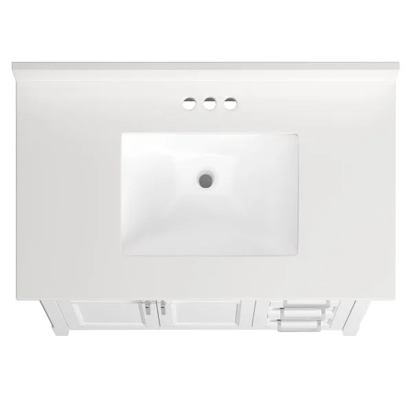 Craft + Main Abbott 37 in. Vanity with White Engineered Stone Top