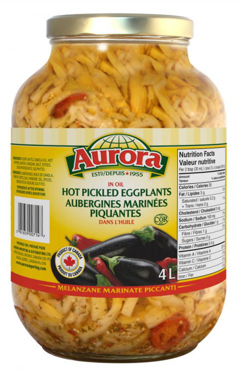 Aurora Eggplant In Oil Hot 4Lt