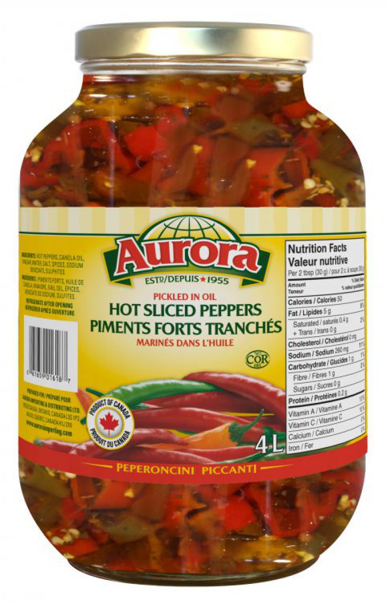 Aurora Peppers Sl Hot In Oil 4Lt