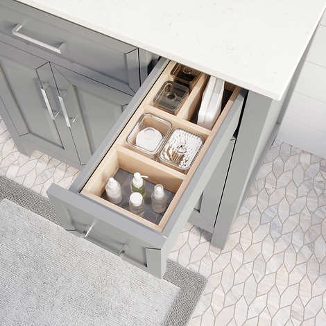 Studio Bathe Thomson Vanity with Power Bar, Oxford Grey