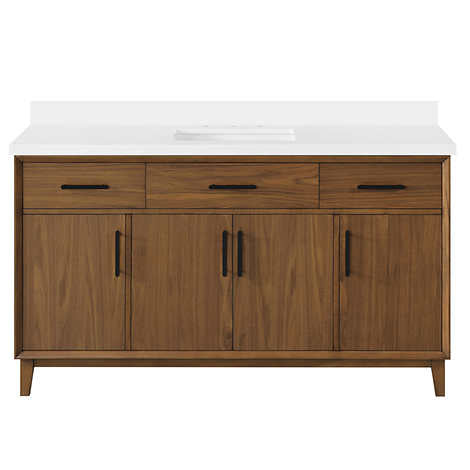 OVE Decors Jonah 60 in. Vanity with White Quartz Top