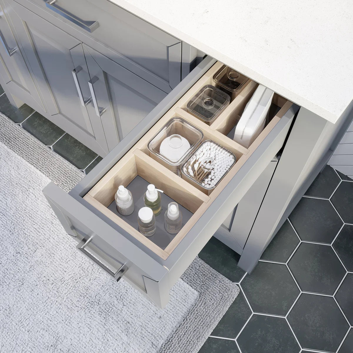 Studio Bathe Thomson Vanity with Power Bar, Oxford Grey