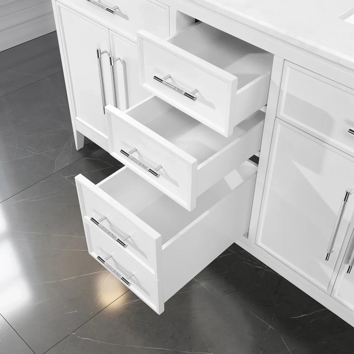 Loxley Rowe Venice Vanity in White with Quartz Top