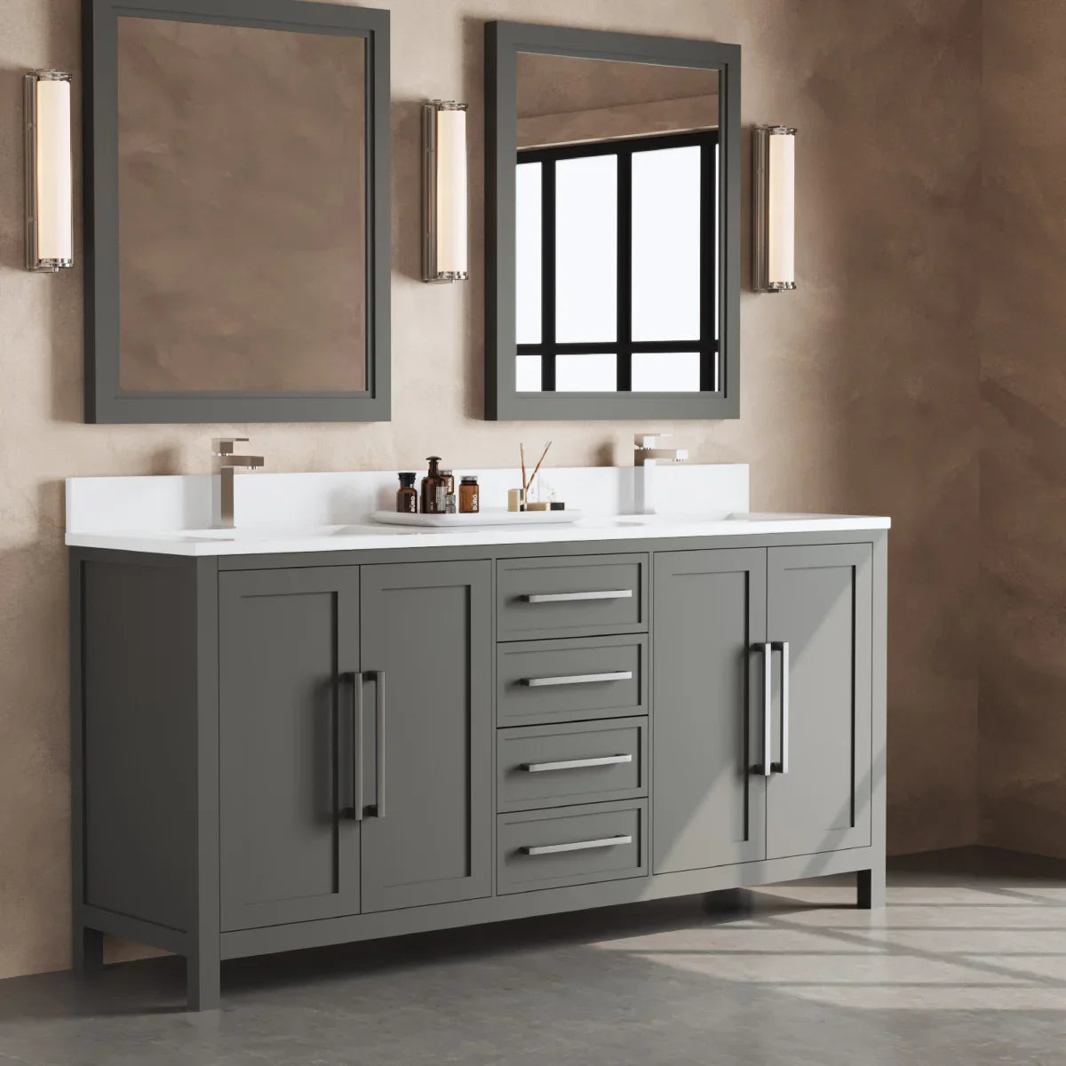 Forestmade Acadian 72 in. Double Vanity with Mirrors