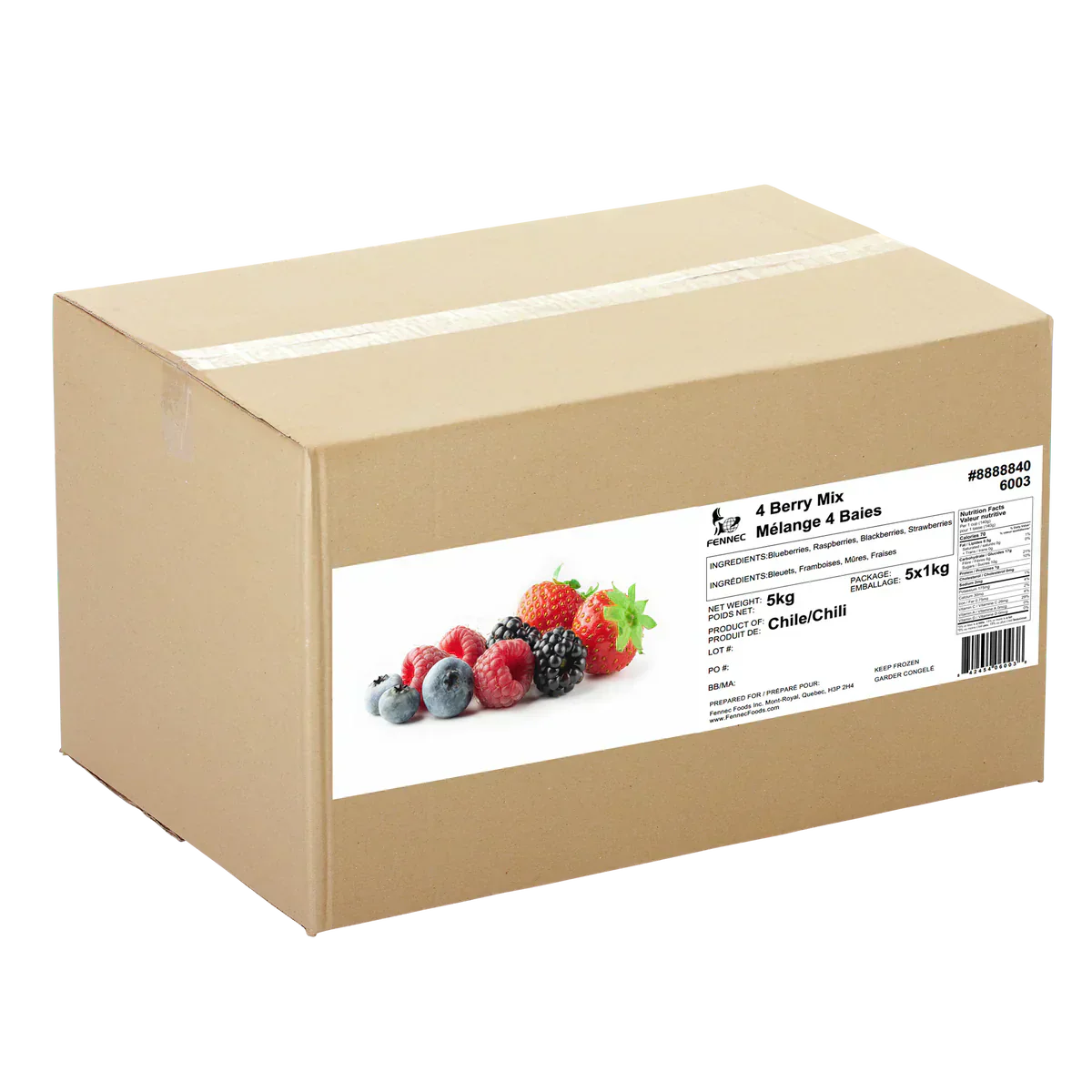 Fennec Foods Four Berry Mix 5 x 1 kg