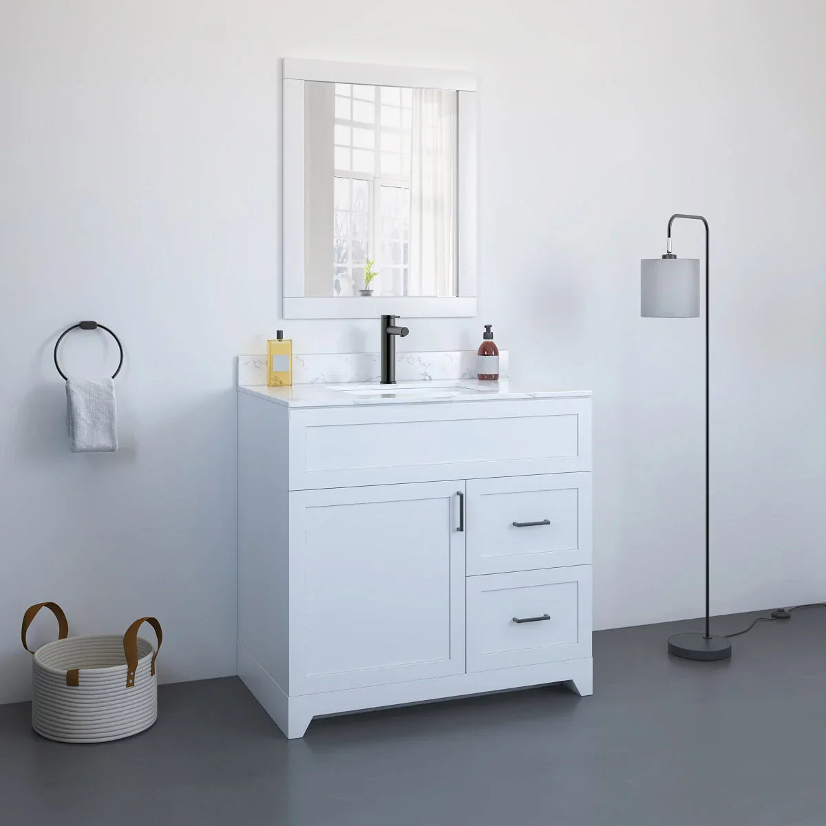 Appollo Lennon Bathroom Vanity in White
