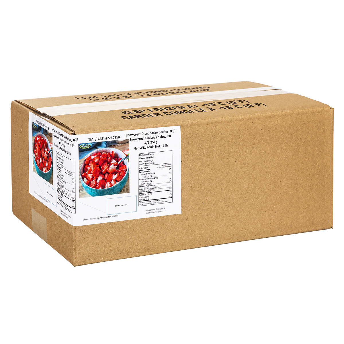Snowcrest Farms Frozen Diced Strawberries