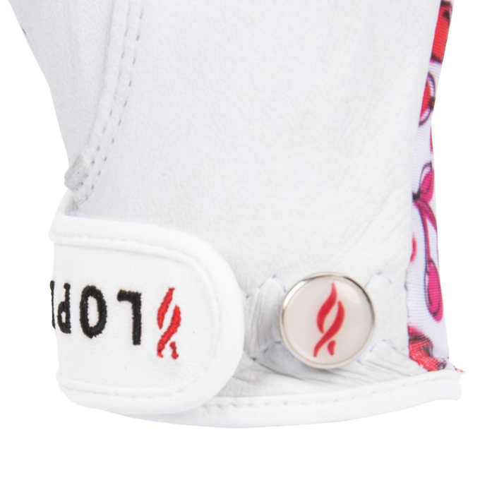 Nancy Lopez Cabretta Leather and Lycra Half Finger Glove 3 pack