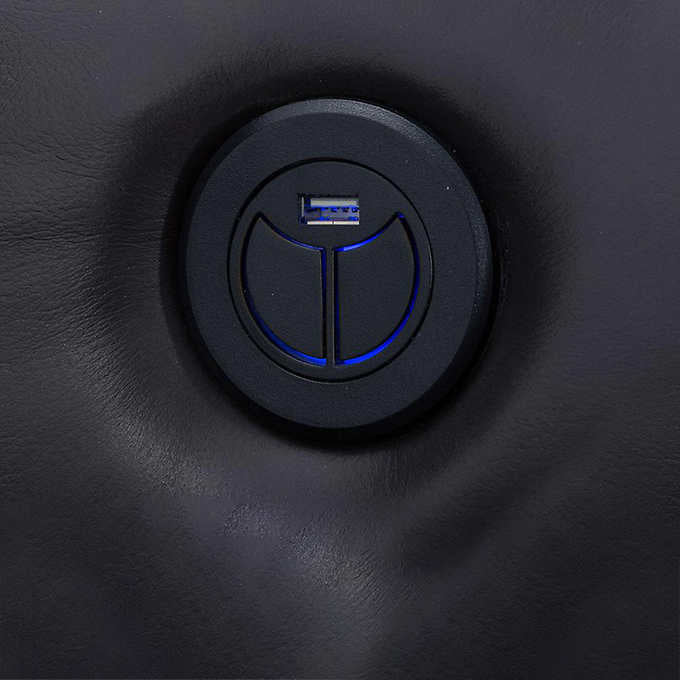 Luxury Black Leather LED Power Recliner Home Theater Seating