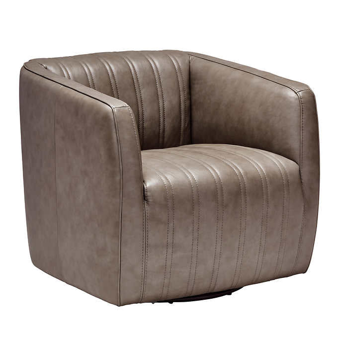 Luxury Swivel Leather Chair with Adjustable Features