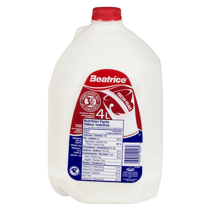 3.25% Homogenized Milk 4 L