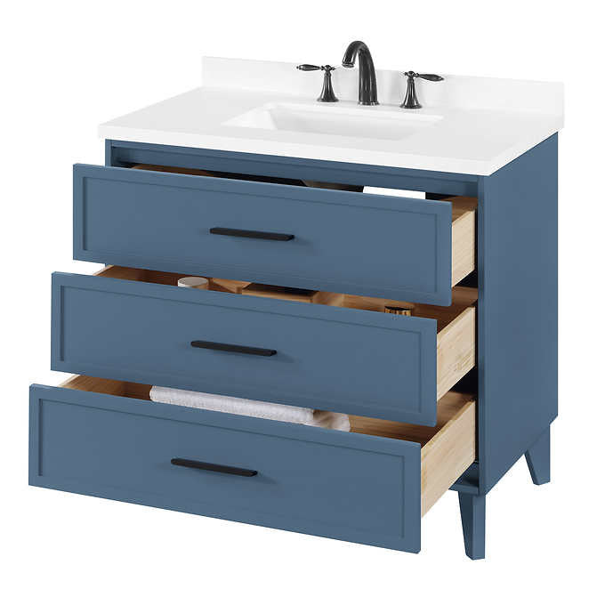 OVE Decors Colin 36 in. Vanity With White Quartz Top