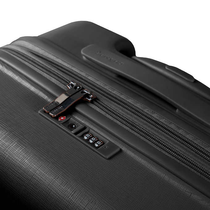 Champs Linen 3-piece Expandable Hardside Luggage Set