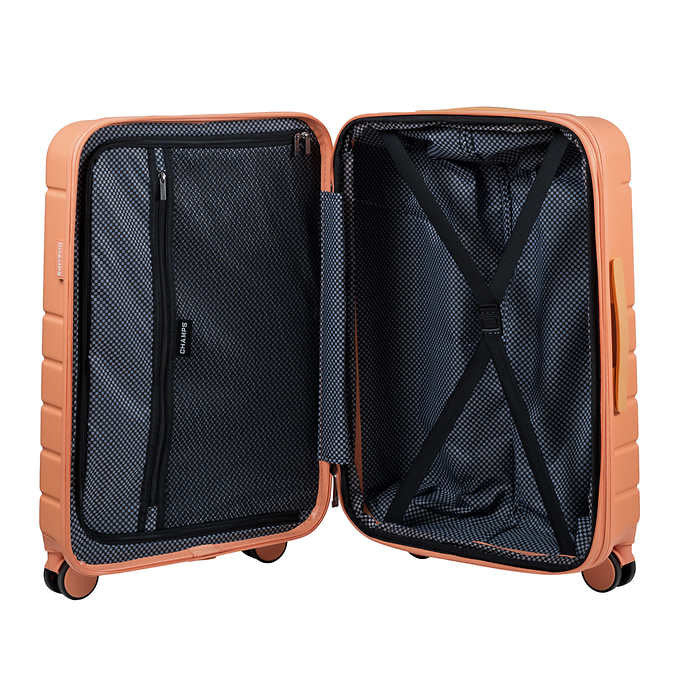 Champs Linen 3-piece Expandable Hardside Luggage Set