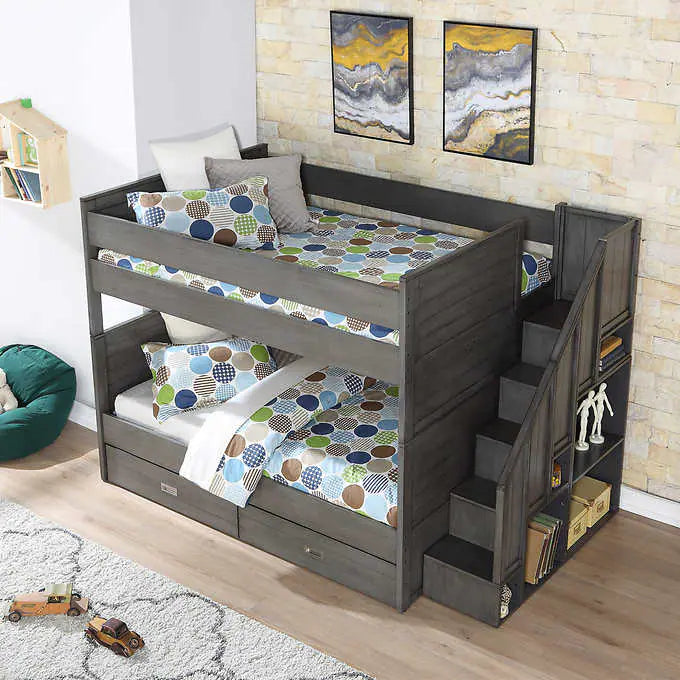 Dylan Double Bunk Bed with Storage Staircase