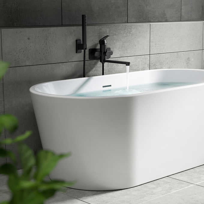 Pulse Niagara Wall Mounted Tub Filler with Pivoting Arm Spout and Hand Wand