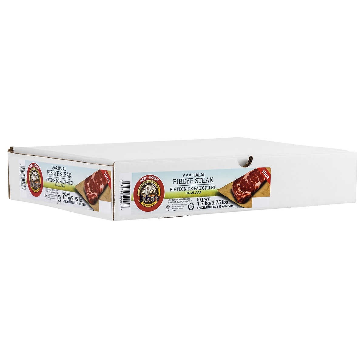 DeBoer’s Frozen Canada AAA Boneless Ribeye Steaks 6 count