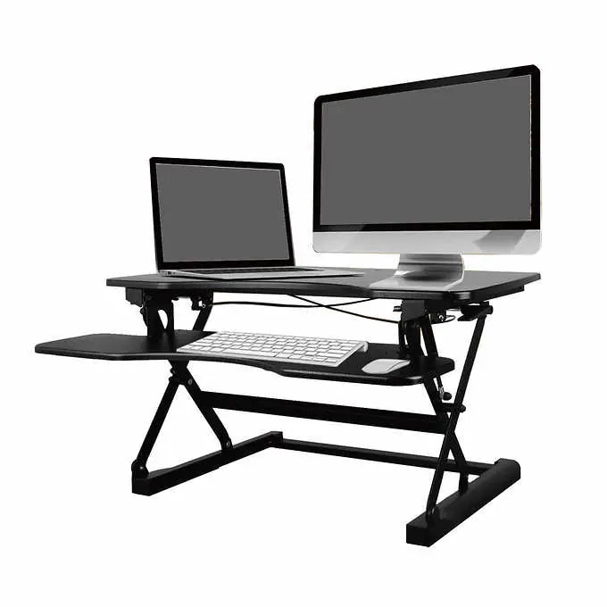 ElevateX Black Height-Adjustable Desk Converter