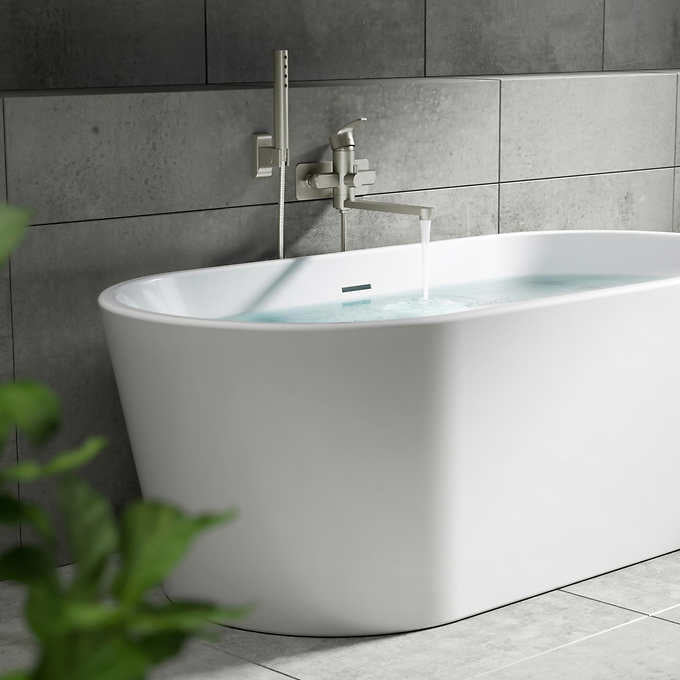 Pulse Niagara Wall Mounted Tub Filler with Pivoting Arm Spout and Hand Wand