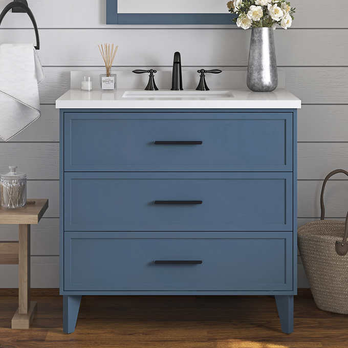 OVE Decors Colin 36 in. Vanity With White Quartz Top