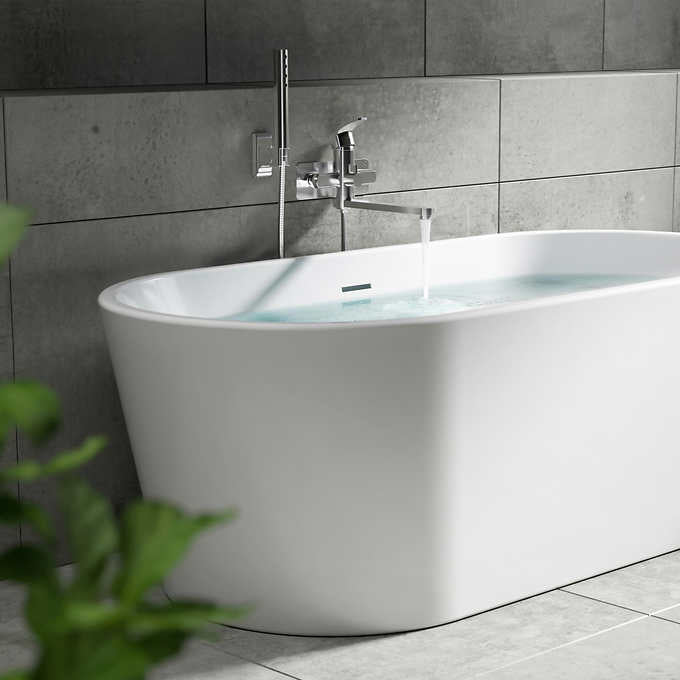 Pulse Niagara Wall Mounted Tub Filler with Pivoting Arm Spout and Hand Wand