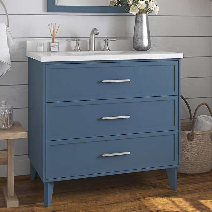 OVE Decors Colin 36 in. Vanity With White Quartz Top
