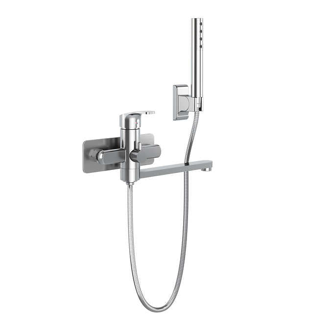 Pulse Niagara Wall Mounted Tub Filler with Pivoting Arm Spout and Hand Wand