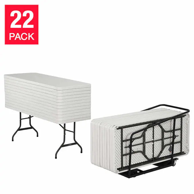 Commercial-grade Nesting Tables and Cart Set - 22 Tables with Storage Cart